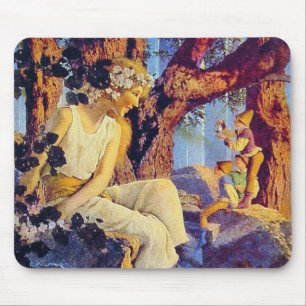 Mousepad: Girl with Elves - by Maxfield Parrish Mouse Pad