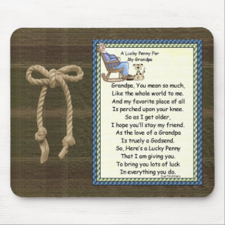 Mousepad-Grandpa-Lucky Penny-Glue Penny On Mouse Pad