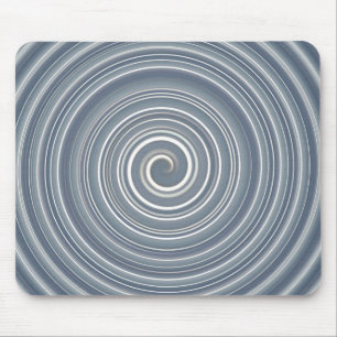 Mousepad grau-weisse Spirale
