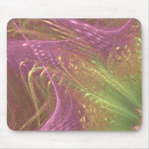 Mousepad Green Magenta Asymmetric Fractal