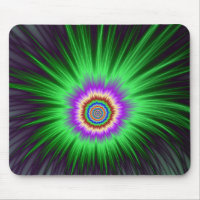 Mousepad Green Star Burst