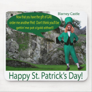 mousepad.  Happy St. Patrick's Day.  irish setter/ Mouse Pad