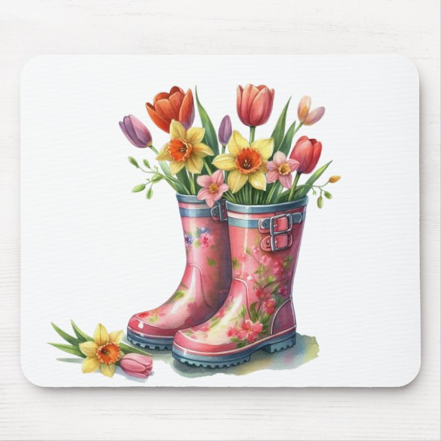 Mousepad-Hello Spring Floral Mouse Pad (Front)