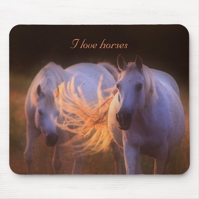 Mousepad - I love horses (Front)
