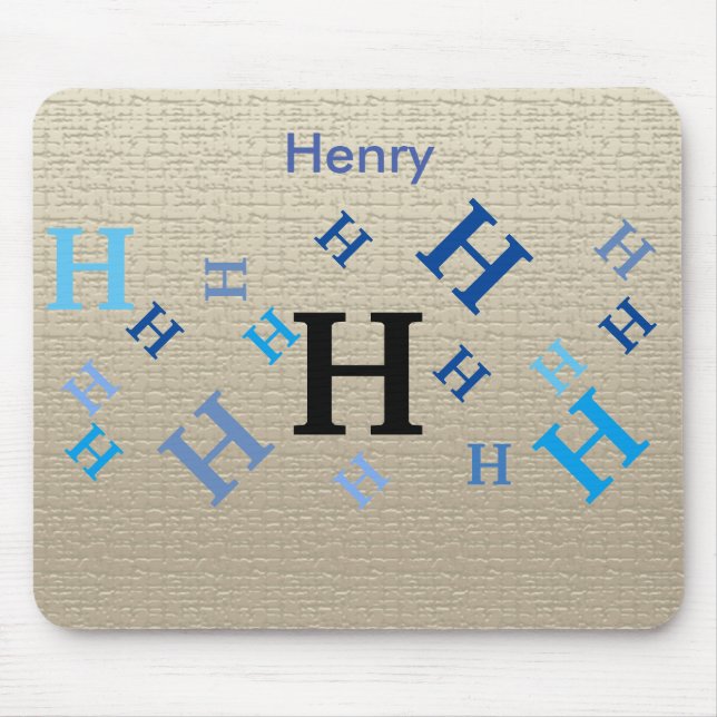 Mousepad - Jumbled Letters with Name in Blue (Front)