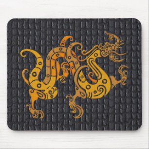 Mousepad Leather Gold Dragon (25-006)