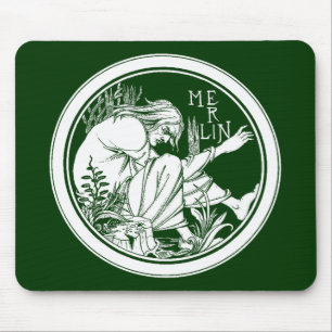 Mousepad: Merlin - by Beardsley Mouse Pad
