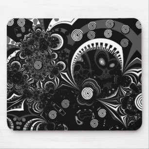 Mousepad Modern Art Black White 2