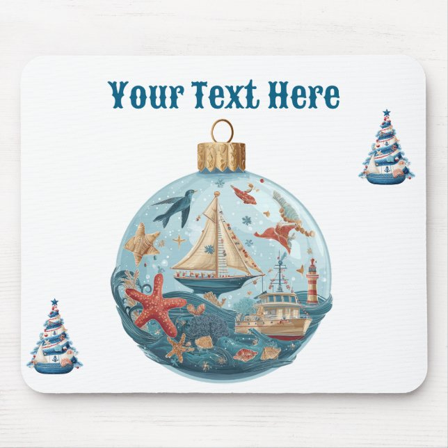 Mousepad Nautical Christmas (Front)