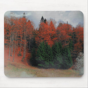 Mousepad October Forest Red Green