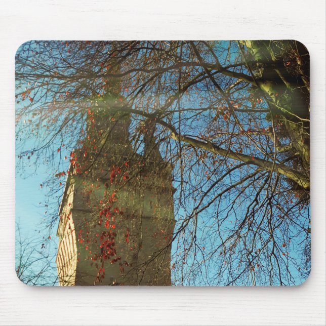 Mousepad Old Tower And Leafless Branches (Front)