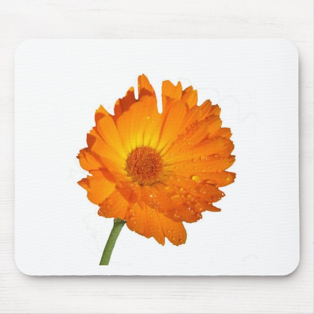 Mousepad – Orange Flower on Stem (Front)