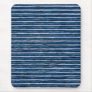 Mousepad, Painted Stripes, Light Blue and Blue Mouse Pad