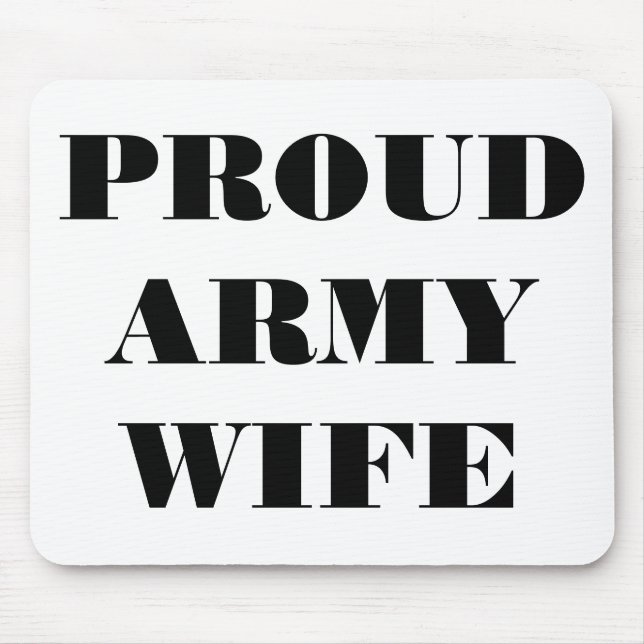 Mousepad Proud Army Wife (Front)