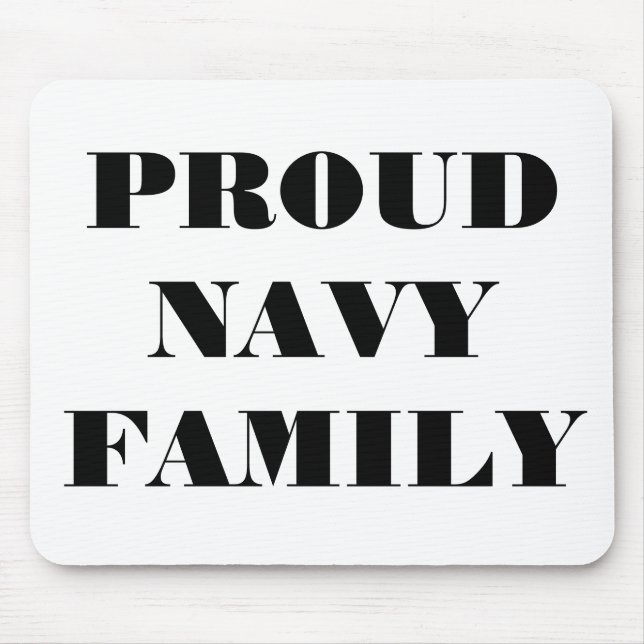 Mousepad Proud Navy Family (Front)