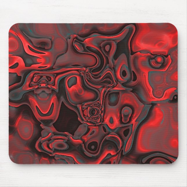 Mousepad Red Dominant Gemstone Pattern (Front)