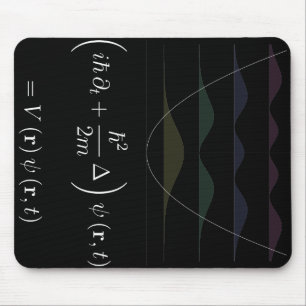 mousepad, Schrodinger equation, harmonic potential Mouse Pad