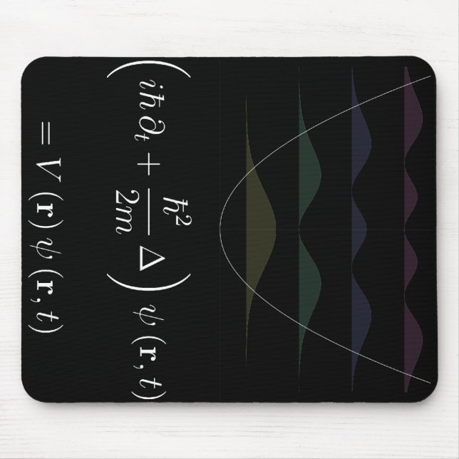 mousepad, Schrodinger equation, harmonic potential Mouse Pad (Front)