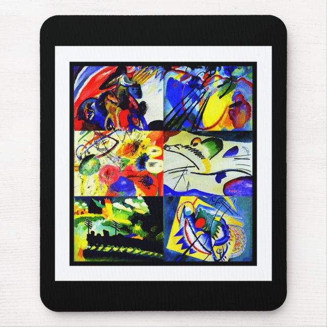 Mousepad Vintage Art Kandinsky Collage (Front)