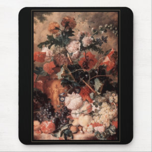 Mousepad Vintage Art Still Life Flowers
