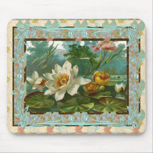 Mousepad Vintage Floral Flowers