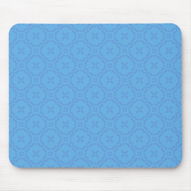 Mousepad: Welsh Tapestry Pattern, Bright Blue Mouse Pad (Front)