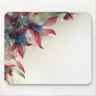 Mousepad with abstract floral design