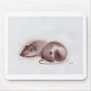 Mousepad with Adorable Mice Print