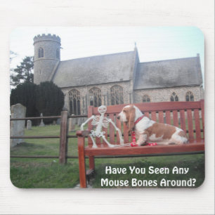 Mousepad With Basset Hound At Beautiful Church