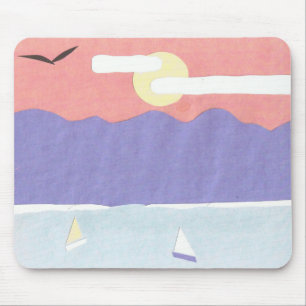 Mousepad with Blue Mountain Scene
