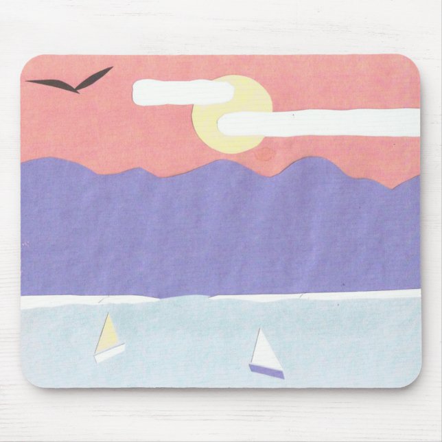 Mousepad with Blue Mountain Scene (Front)
