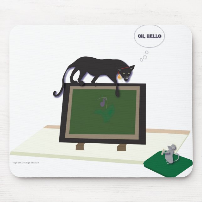 Mousepad with cat and mouse (Front)
