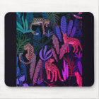 Mousepad with colourful cheetahs in the jungle