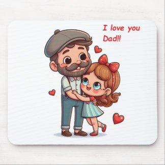 Mousepad with dedication for dad.