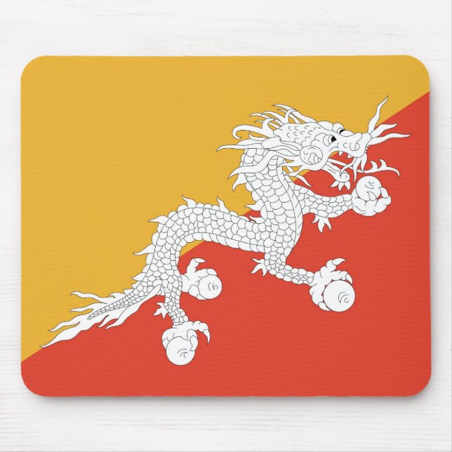 Mousepad with Flag of Bhutan (Front)