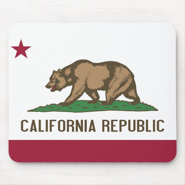 Mousepad with Flag of California State - USA (Front)