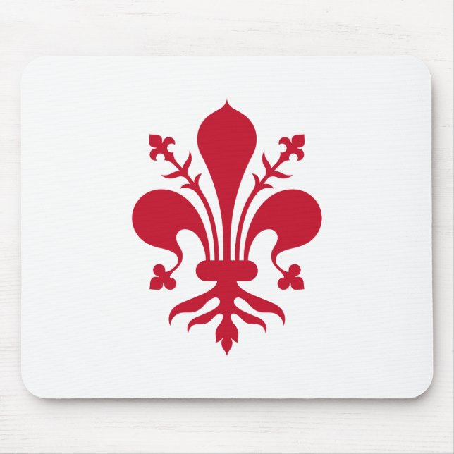 Mousepad with Flag of Florence, Tuscany (Front)