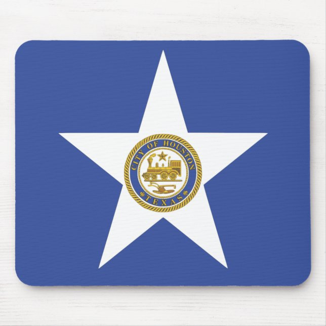 Mousepad with Flag of Houston, USA (Front)