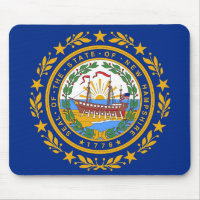 Mousepad with Flag of  New Hampshire State - USA