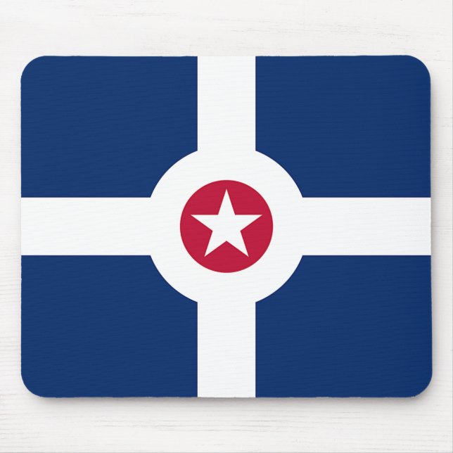 Mousepad with Flag of the Indianapolis, USA (Front)