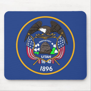 Mousepad with Flag of Utah State - USA
