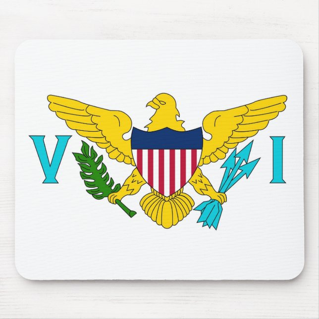 Mousepad with Flag of Virgin Islands - USA (Front)