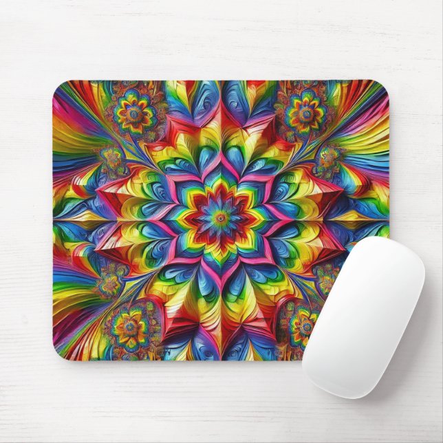 Mousepad with LGBTQ Colours Design (With Mouse)