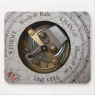 Mousepad with Nautical Weather Gauge Design