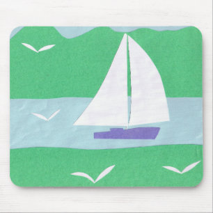 Mousepad with Sailboat Design