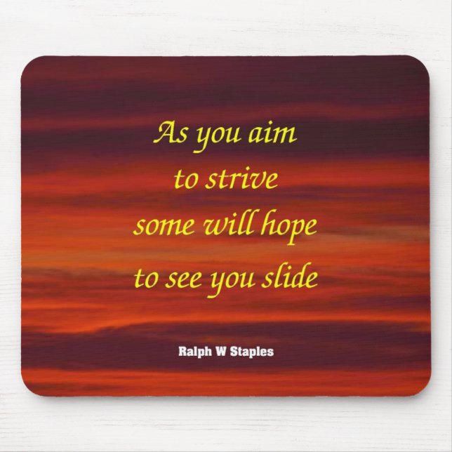 Mousepad with words of wisdom (Front)