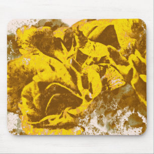 Mousepad Yellow Rose Watercolor