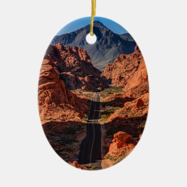 Mouses Tank Road - Valley Of Fire - Nevada Ceramic Ornament (Front)