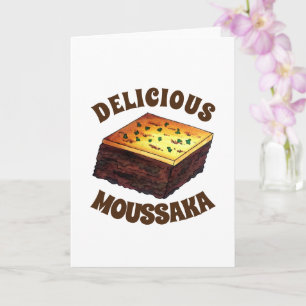 Moussaka Greek Mediterranean Food Eggplant Potato Card
