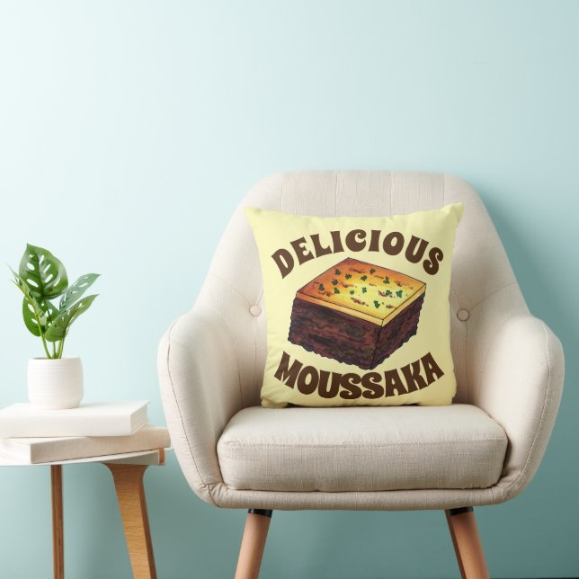 Moussaka Greek Mediterranean Food Eggplant Potato Cushion (Chair)